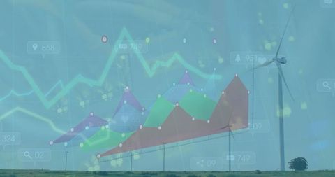 Sustainable Energy Concepts with Data Overlay and Wind Turbines