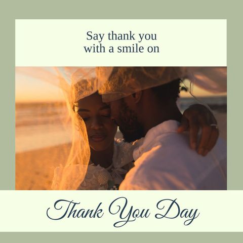 Romantic Celebration Thank You Day at Sunset Beach