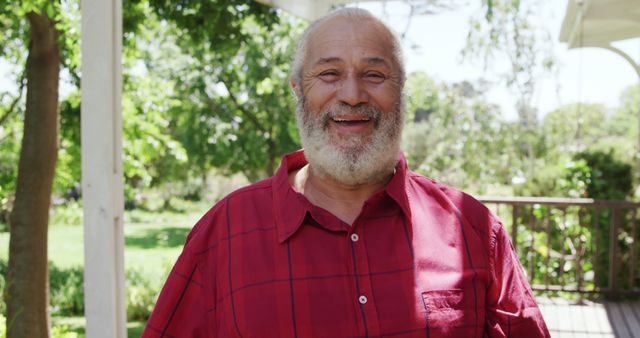 Happy Senior Man Smiling Outdoors on Sunny Day - Download Free Stock Images Pikwizard.com