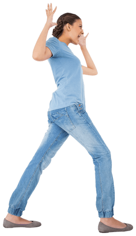 angry caucasian woman on transparent background expressing emotion - Download Free Stock Videos Pikwizard.com
