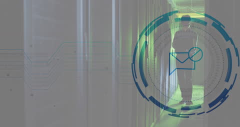 Asian Engineer Using Laptop in Cybersecurity Environment