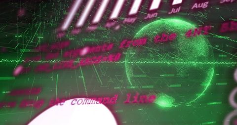 Digital Data Processing Over Globe with Green Network Connections - Download Free Stock Images Pikwizard.com