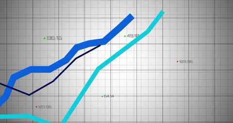 Digital Data Visualization Chart with Trend Lines - Download Free Stock Images Pikwizard.com