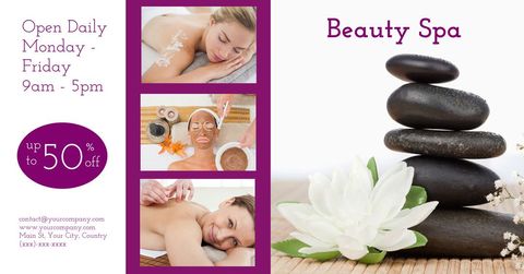 Serene beauty spa promotion with soothing color theme