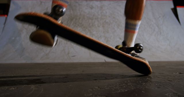 Skateboarder Performing Flip Trick - Download Free Stock Images Pikwizard.com