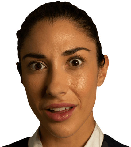 transparent businesswoman expressing surprise emotions - Download Free Stock Videos Pikwizard.com