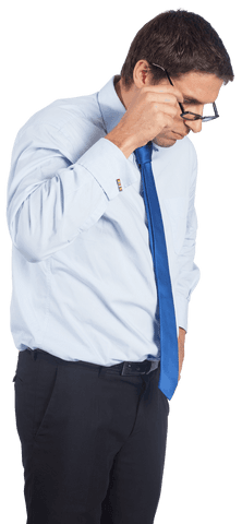 Businessman Wearing Glasses in Concentration on Transparent Background - Download Free Stock Videos Pikwizard.com