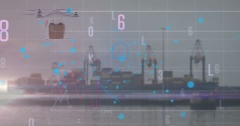 Drone Delivery Technology in Shipping Industry with Digital Overlay