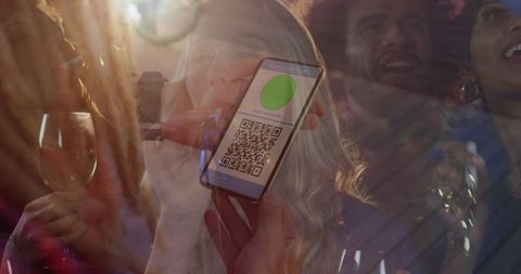 Digital vaccination passport at celebration gathering