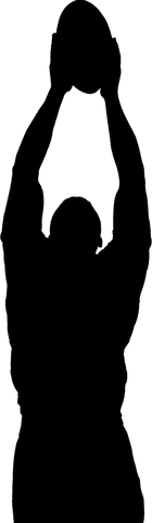 dynamic silhouette of rugby player holding transparent ball - Download Free Stock Videos Pikwizard.com