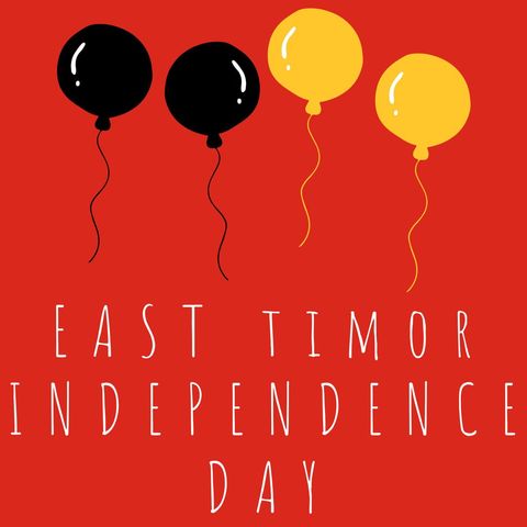 colorful balloons on red for east timor independence day celebration - Download Free Stock Templates Pikwizard.com