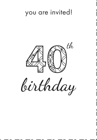 Transparent 40th Birthday Invitation Design with Stylish Font - Download Free Stock Videos Pikwizard.com