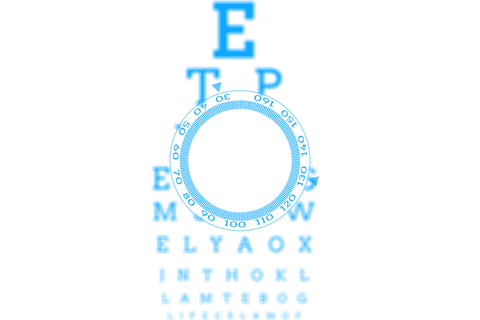 transparent eye chart security safe illustration with blue letters - Download Free Stock Videos Pikwizard.com