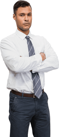 serious manager standing confidential in white shirt, neutral expression - Download Free Stock Videos Pikwizard.com