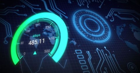 Digital Data Speed Analysis in High-Tech Interface - Download Free Stock Images Pikwizard.com