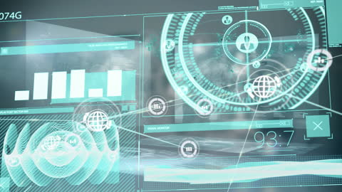 Futuristic Digital Network Overlay with Data Analytics