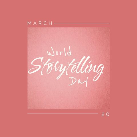 World Storytelling Day Celebration Concept on Pink Background - Download Free Stock Templates Pikwizard.com