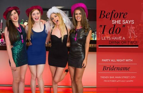 Joyful Women Celebrating Bachelorette Party at Trendy Bar