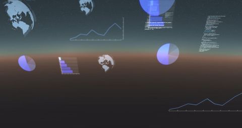 Futuristic Data Processing with Global Connection Visuals - Download Free Stock Images Pikwizard.com