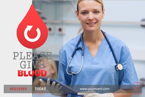 healthcare professional advocating for blood donation - Download Free Stock Templates Pikwizard.com