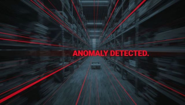 Autonomous Inspection Robot Detecting Anomaly in Warehouse Aisle with Red Scan Lines