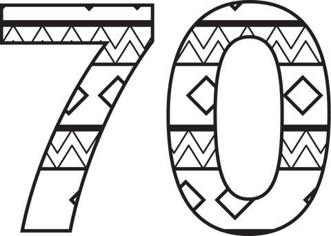 patterned number 70 on transparent background celebrating milestone - Download Free Stock Videos Pikwizard.com