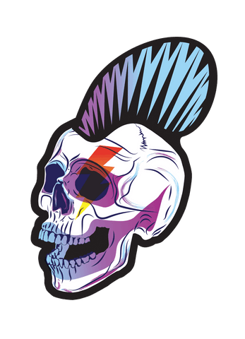 transparent punk rock skull illustration with colorful mohawk - Download Free Stock Videos Pikwizard.com