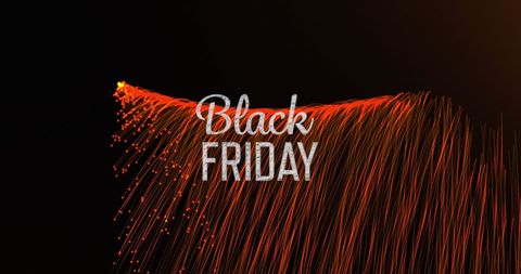 Black Friday Sale Over Abstract Red Fireworks on Dark Background - Download Free Stock Images Pikwizard.com