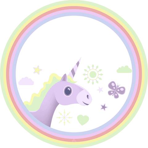 adorable pastel unicorn with rainbow on transparent background - Download Free Stock Videos Pikwizard.com