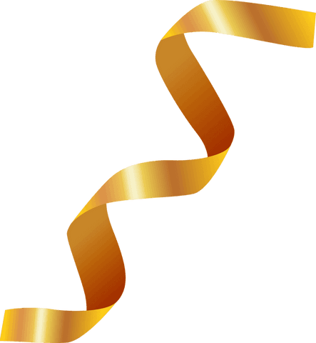 golden ribbon curl with elegant metallic sheen on transparent background - Download Free Stock Videos Pikwizard.com