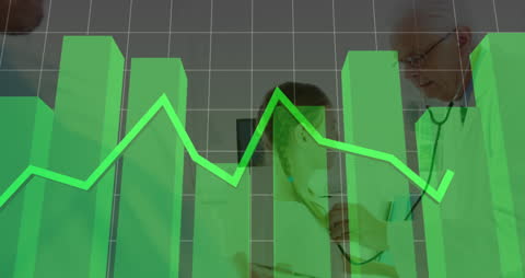 Financial Data Processing with Flash Sale Infographic Overlay