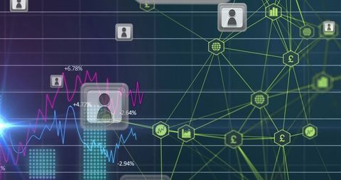 Abstract Data Network with Graph Analytics and User Profiles - Download Free Stock Images Pikwizard.com