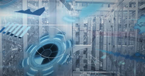 Metaverse City Project Overlay with Digital Data Graphics