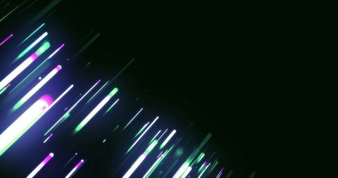 Vibrant neon streaks in abstract futuristic design