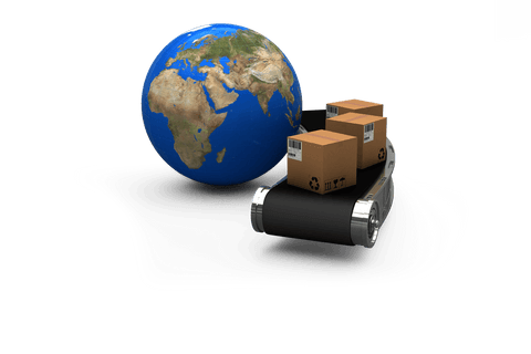 Transparent Globe with Boxes on Conveyor Line for Global Shipping Concept - Download Free Stock Videos Pikwizard.com