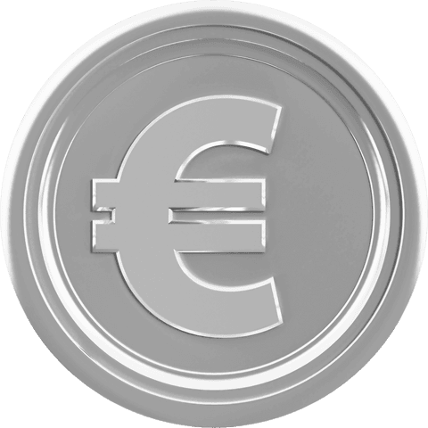 Stylish Silver Euro Coin on Transparent Background - Download Free Stock Videos Pikwizard.com