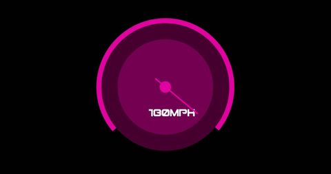 Stylized Speedometer Display with 160 MPH Indicator - Download Free Stock Images Pikwizard.com