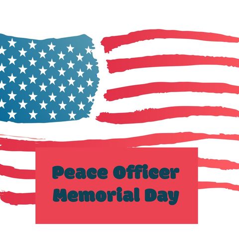 Peace Officer Memorial Day Banner with American Flag - Download Free Stock Templates Pikwizard.com