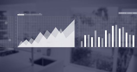 Digital Business Graphs with Growth and Analysis Concepts - Download Free Stock Images Pikwizard.com