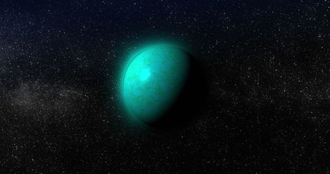 Mystical Green Planet in Boundless Starry Universe - Download Free Stock Images Pikwizard.com
