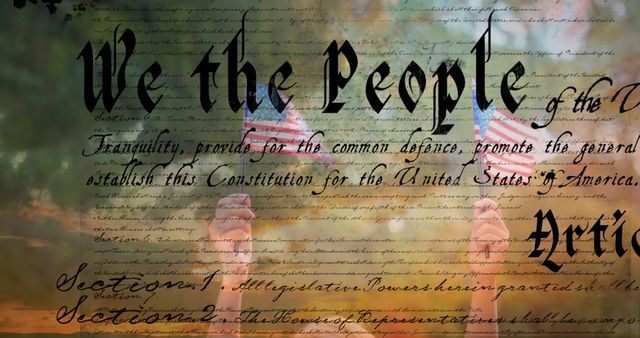 We the People with American Flags, Independence and Patriotism - Download Free Stock Images Pikwizard.com