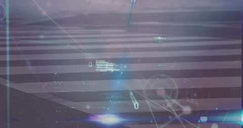 Abstract Digital Data Overlay on Football Scene