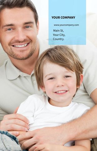 Smiling father and son showcasing family happiness