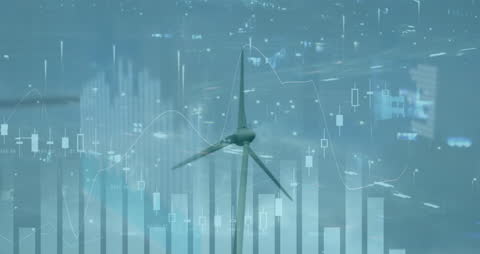 Wind Turbine and Digital Economy Stock Exchange Interface