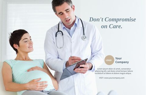 Doctor consulting pregnant woman for personalized healthcare service