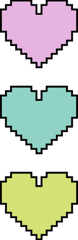 colorful pastel pixel hearts on transparent background - Download Free Stock Videos Pikwizard.com