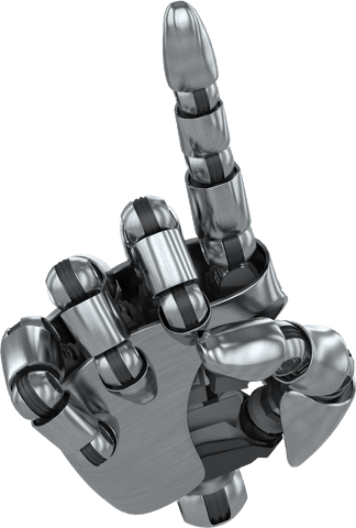 transparent metal robot hand pointing finger on white - Download Free Stock Videos Pikwizard.com