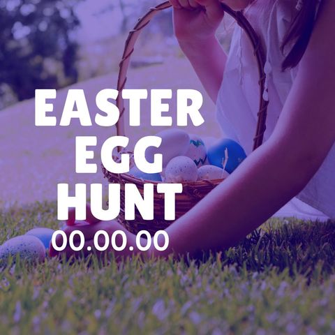 Exciting Easter Egg Hunt Celebration Announcement Flyer