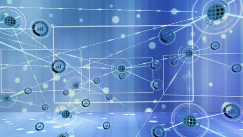 Futuristic Digital Networking Technology Background