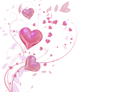 Transparent Floral Design with Pink Shiny Hearts for Romantic Projects - Download Free Stock Videos Pikwizard.com